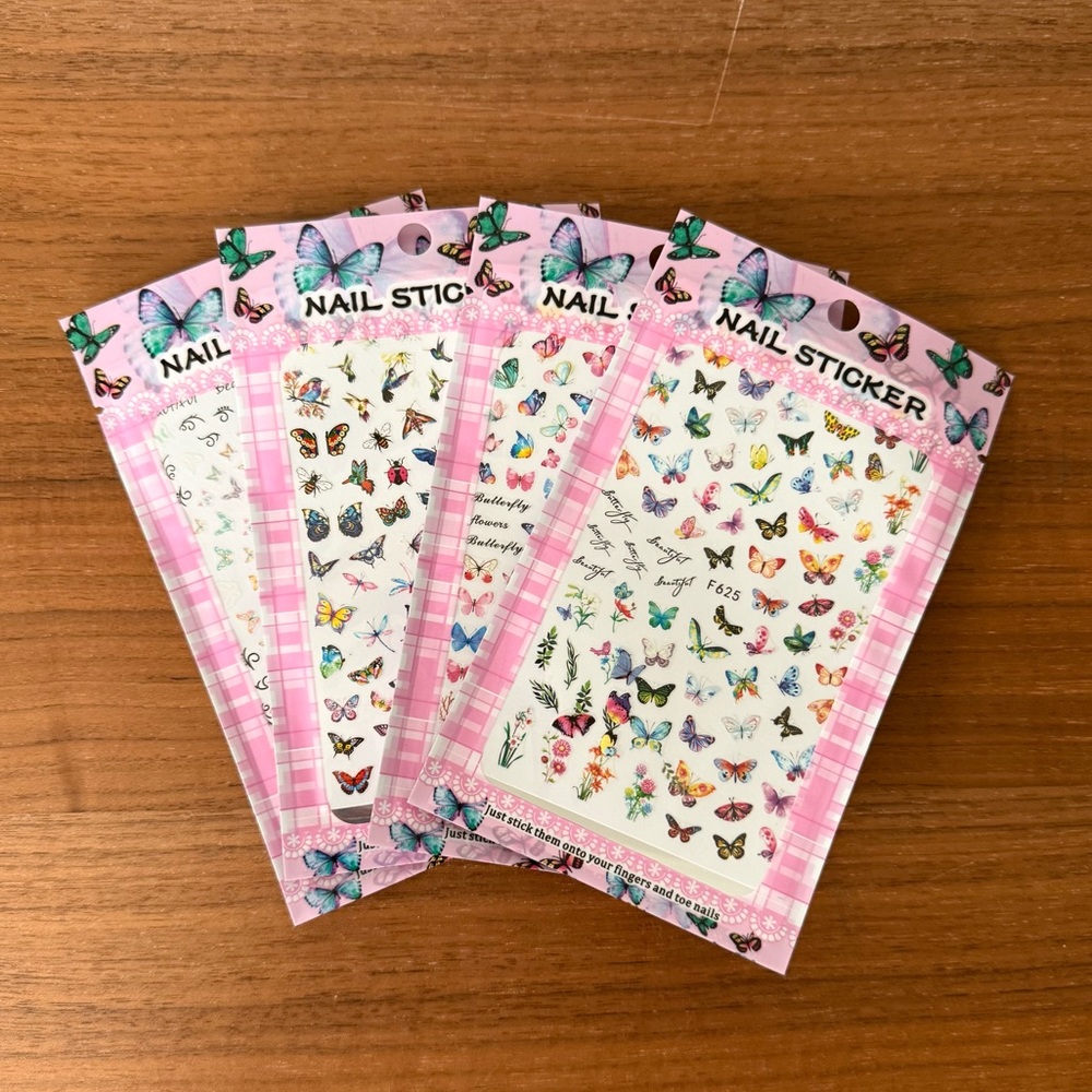 NEW Colorful Butterfly Nail Stickers